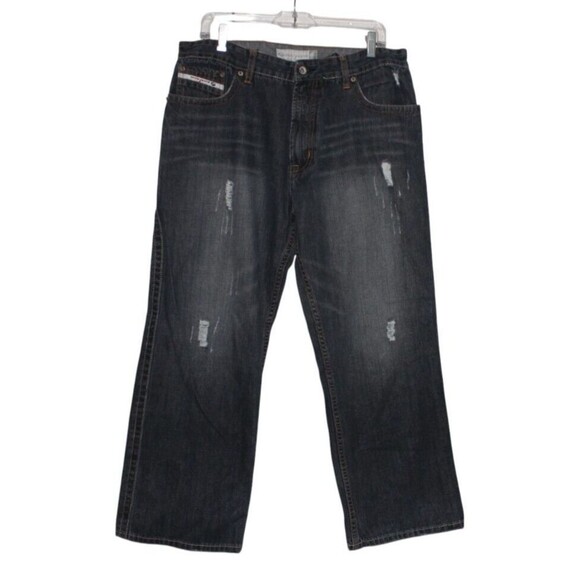 VINTAGE Paco Jeans Mens 34x30 Blue Distressed Straight Relaxed Loose - Picture 4 of 7